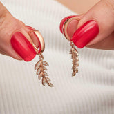 Silver Rose Dangle Virgo Women's Earrings